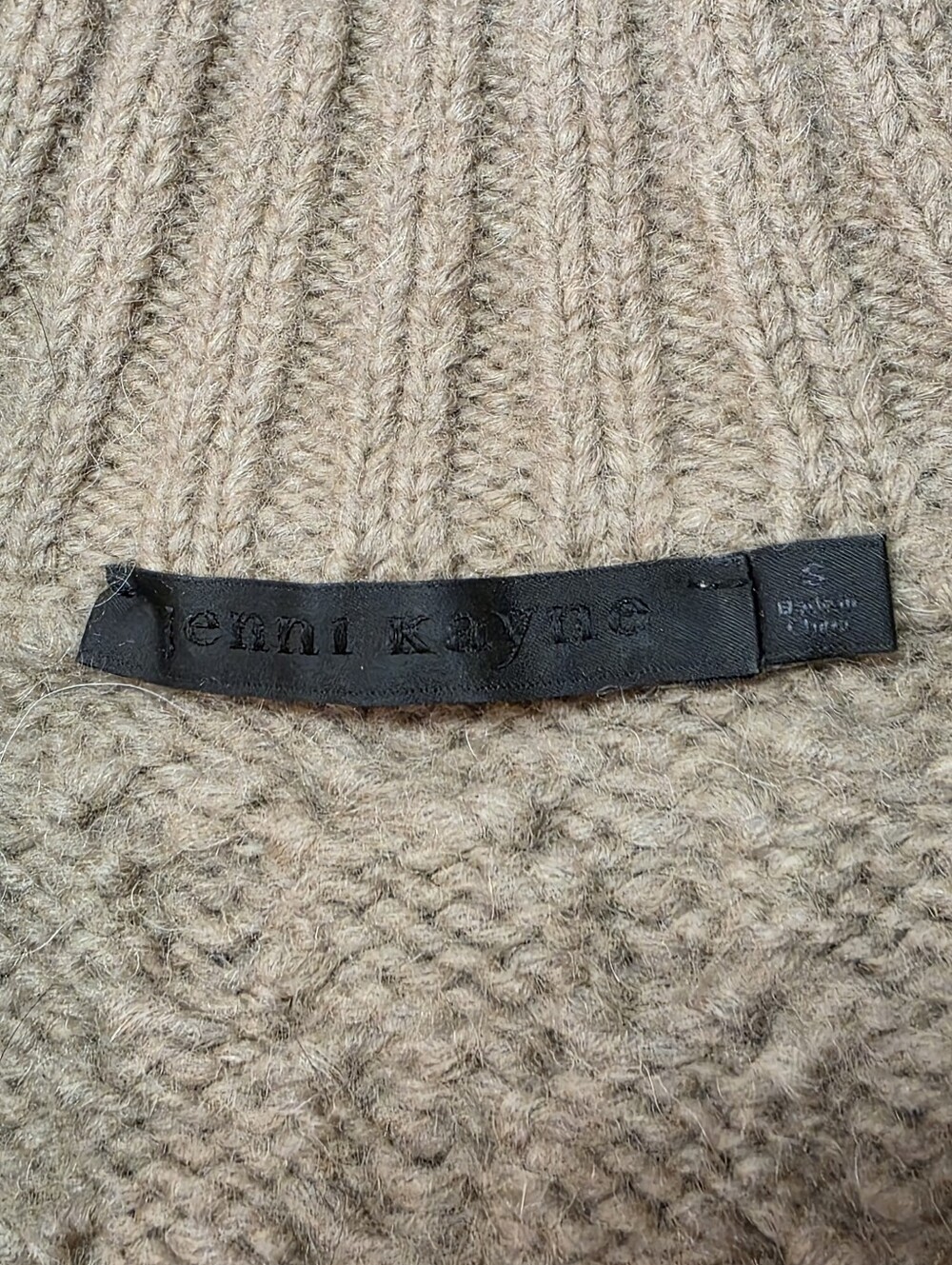 JENNI KAYNE CABLEKNIT HALF ZIP SWEATER CLOVE S - Picture 4 of 11